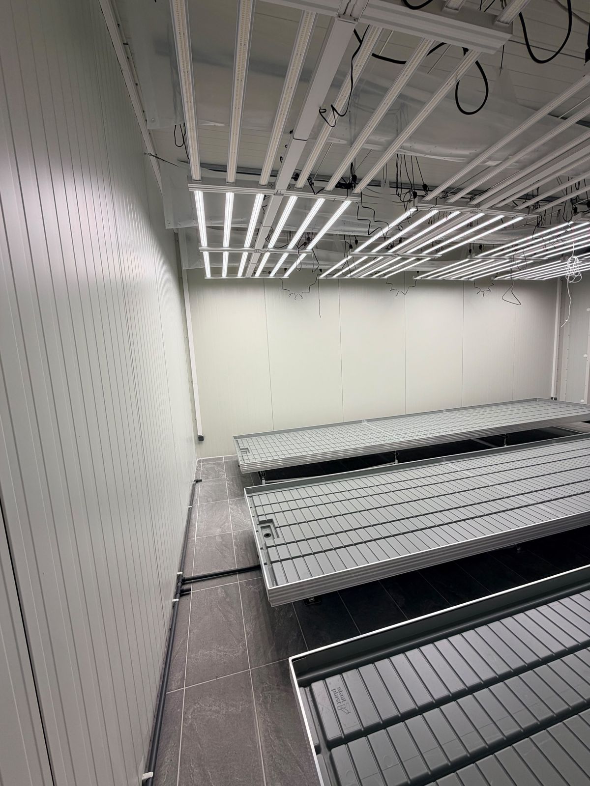 Finished grow room in operation