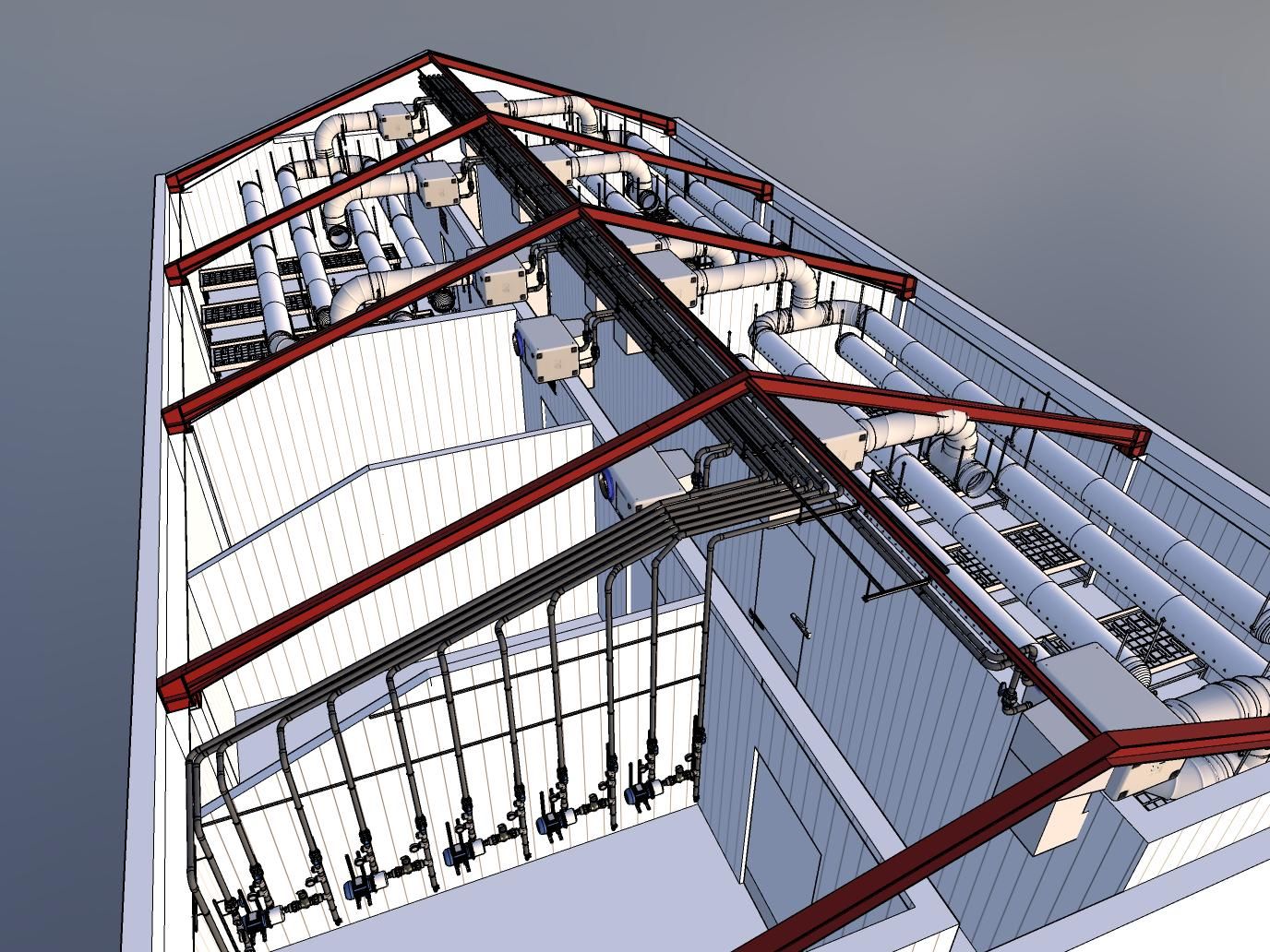 3D plan of a cultivation facility